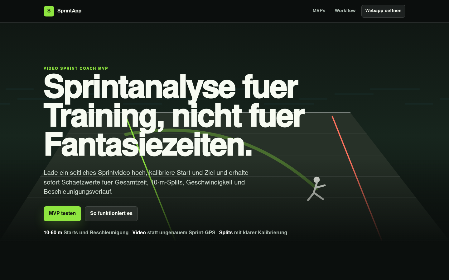 Current SprintApp product interface
