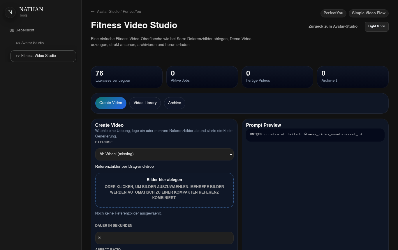 Screenshot of the Avatar Video Studio